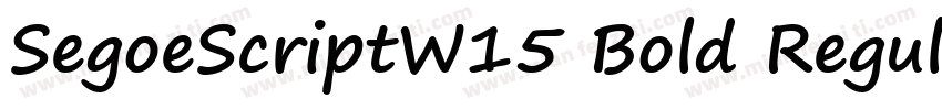 SegoeScriptW15 Bold Regular字体转换